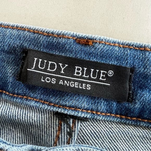 Judy Blue Boot Cut Jeans Womens Size 2XL/3XL Blue 5 Pocket High Rise Raw Hem - Picture 5 of 11